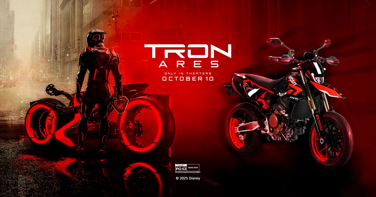 Ducati and TRON: Ares campaign artwork